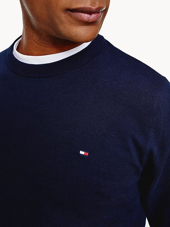 Tommy Hilfiger 1985 Crew Neck Gensere Herre Blå | EMGTDO-501