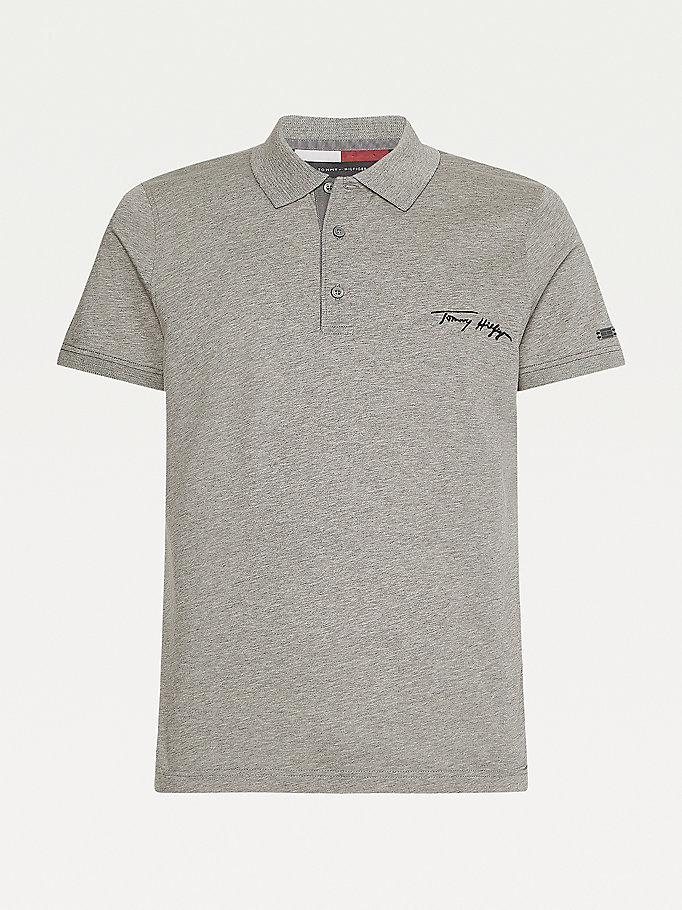 Tommy Hilfiger 1985 Elevated Slim Fit Polo T Skjorte Herre Grå | FERNVZ-175