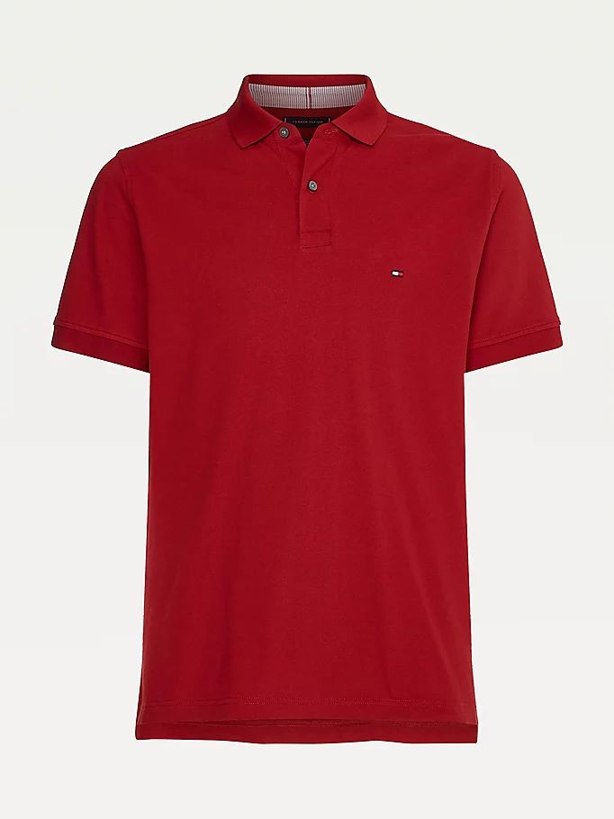 Tommy Hilfiger 1985 Organic Bomull Regular Fit Polo T Skjorte Herre Rød | DWITEB-805