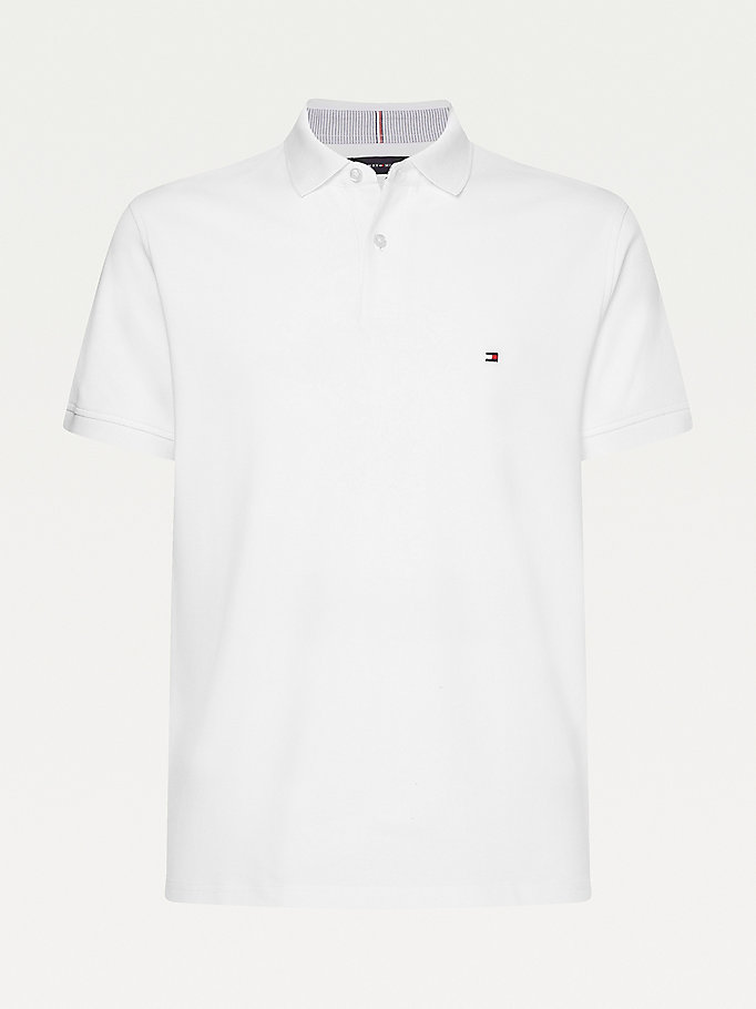 Tommy Hilfiger 1985 Organic Bomull Regular Fit Polo T Skjorte Herre Hvite | FOLVUM-536