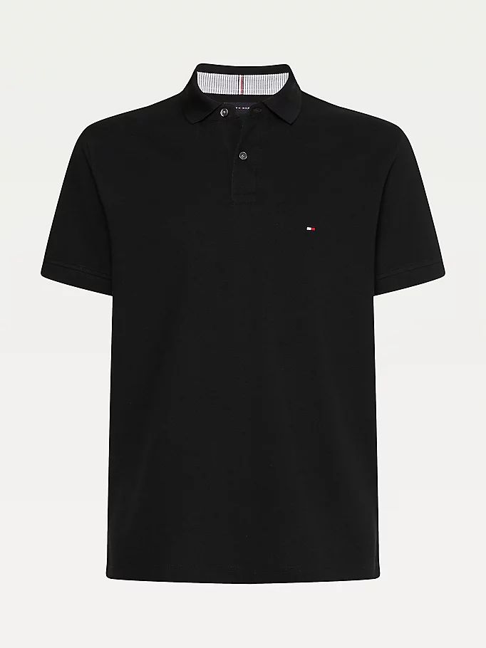 Tommy Hilfiger 1985 Organic Bomull Regular Fit Polo T Skjorte Herre Svarte | QRCYJV-824