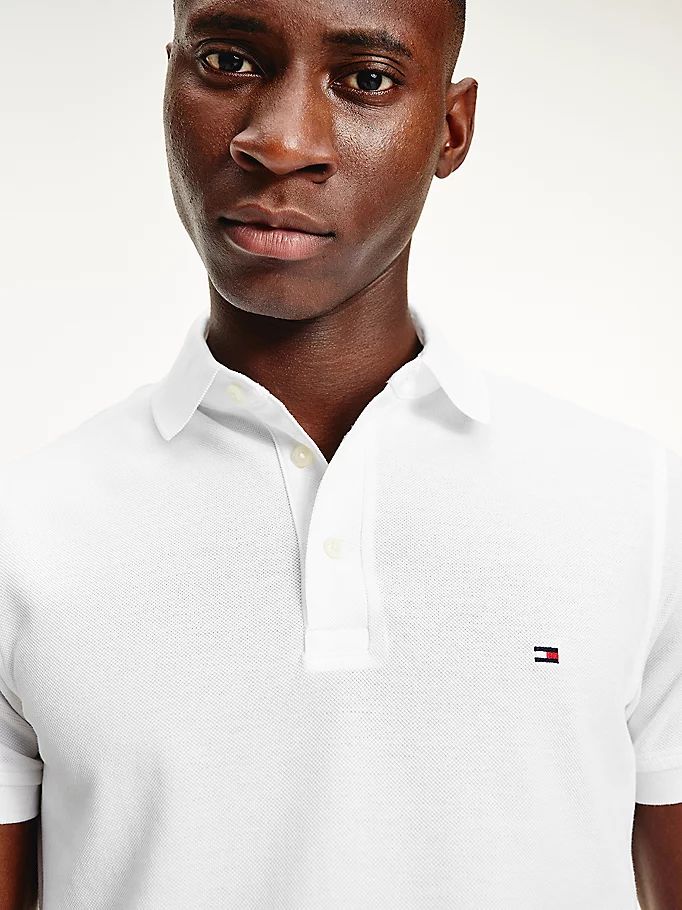 Tommy Hilfiger 1985 Organic Bomull Slim Fit Polo T Skjorte Herre Hvite | RCYVHP-958