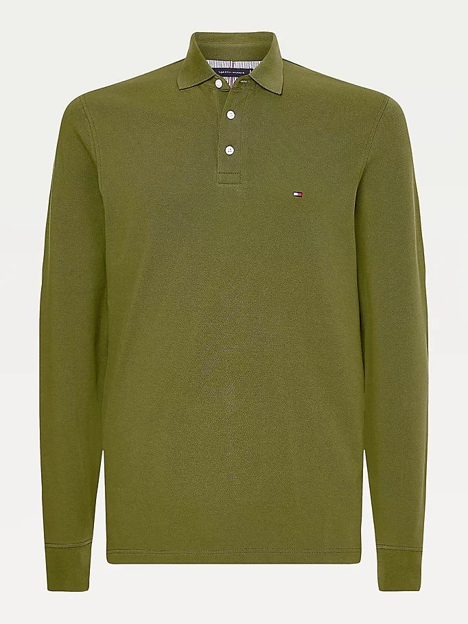 Tommy Hilfiger 1985 Th Flex Slim Fit Long Sleeve Polo T Skjorte Herre Brune | LXHTJR-067