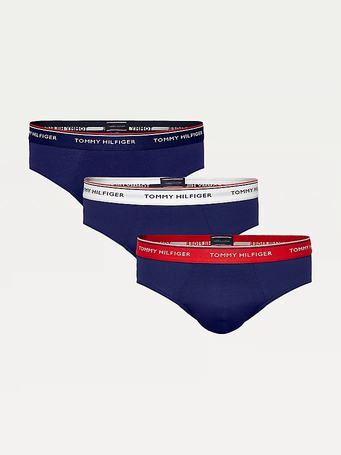 Tommy Hilfiger 3-Pack Bomull Undertøy Herre Blå | JQYCED-708