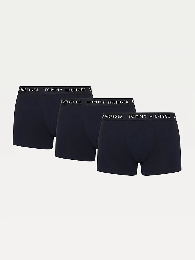 Tommy Hilfiger 3-Pack Essential Logo Undertøy Herre Svarte | KNHACE-341