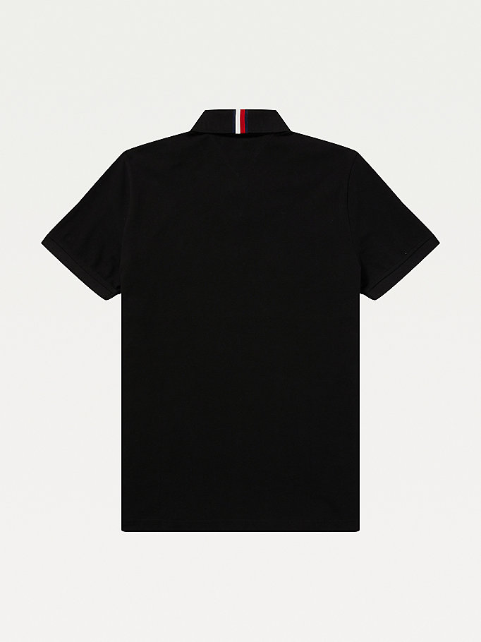 Tommy Hilfiger Adaptive Colour-Blocked Detail Custom Fit Polo T Skjorte Herre Svarte | UDHNRY-028