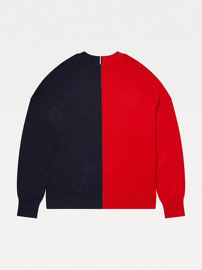 Tommy Hilfiger Adaptive Crest Embroidery Gensere Dame Blå | ZOVHEY-629