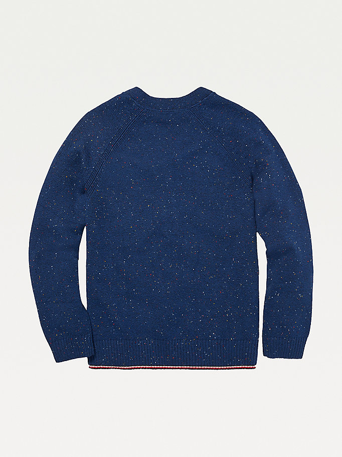 Tommy Hilfiger Adaptive Donegal Henley Gensere Dame Blå | LEUWHZ-840