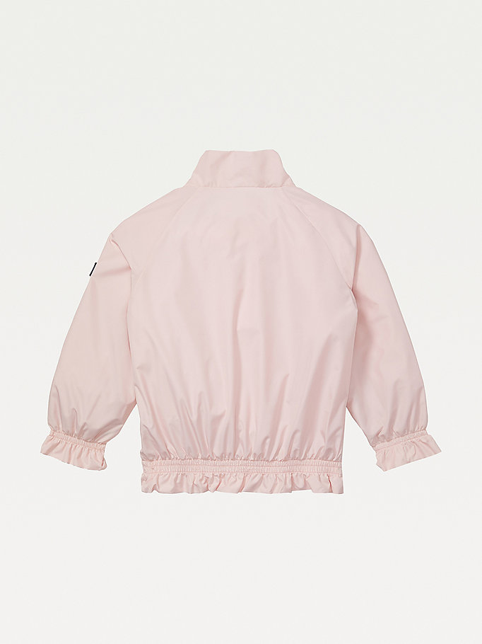 Tommy Hilfiger Adaptive Essential Lette Ruffle Jakke Jente Rosa | IRVSJD-781