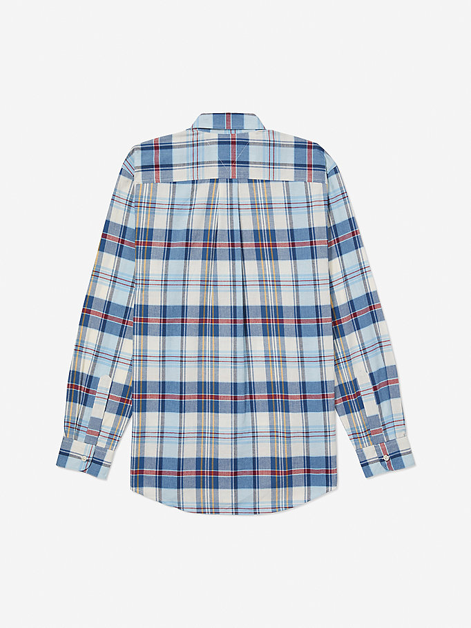 Tommy Hilfiger Adaptive Plaid Check Regular Fit Skjorte Herre Blå | ZYXPEC-740