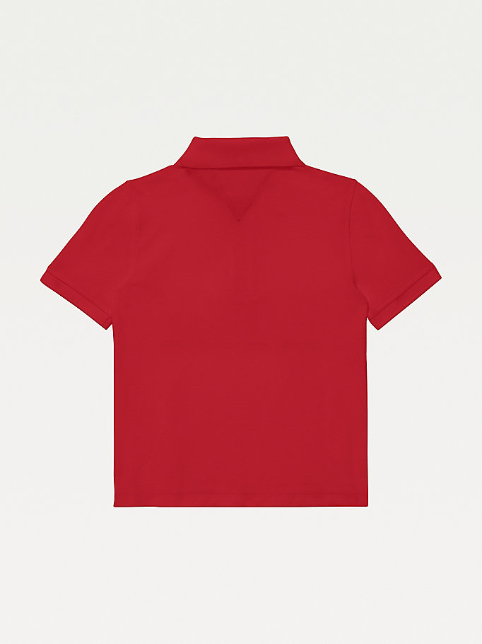 Tommy Hilfiger Adaptive Pure Bomull Polo T Skjorte Gutt Rød | HILNWZ-024