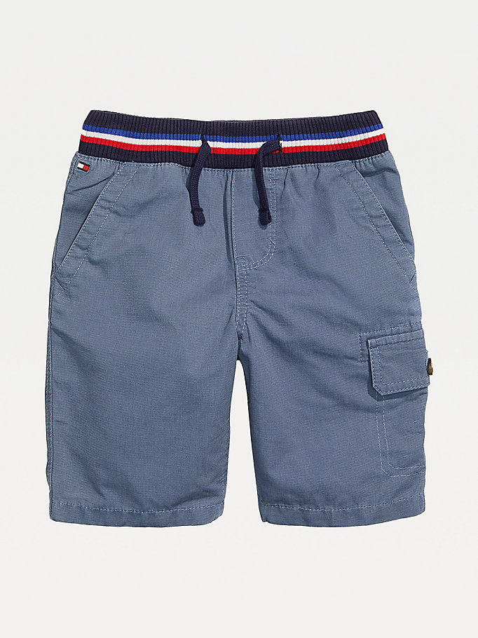 Tommy Hilfiger Adaptive Signature Waistband Pure Bomull Bukse Jente Blå | OFJNLM-965