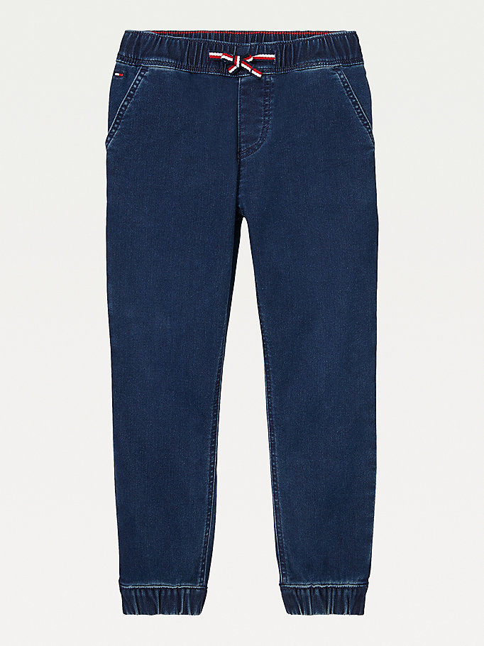 Tommy Hilfiger Adaptive Slim Denim Jeans Gutt Blå | QKAVDT-987