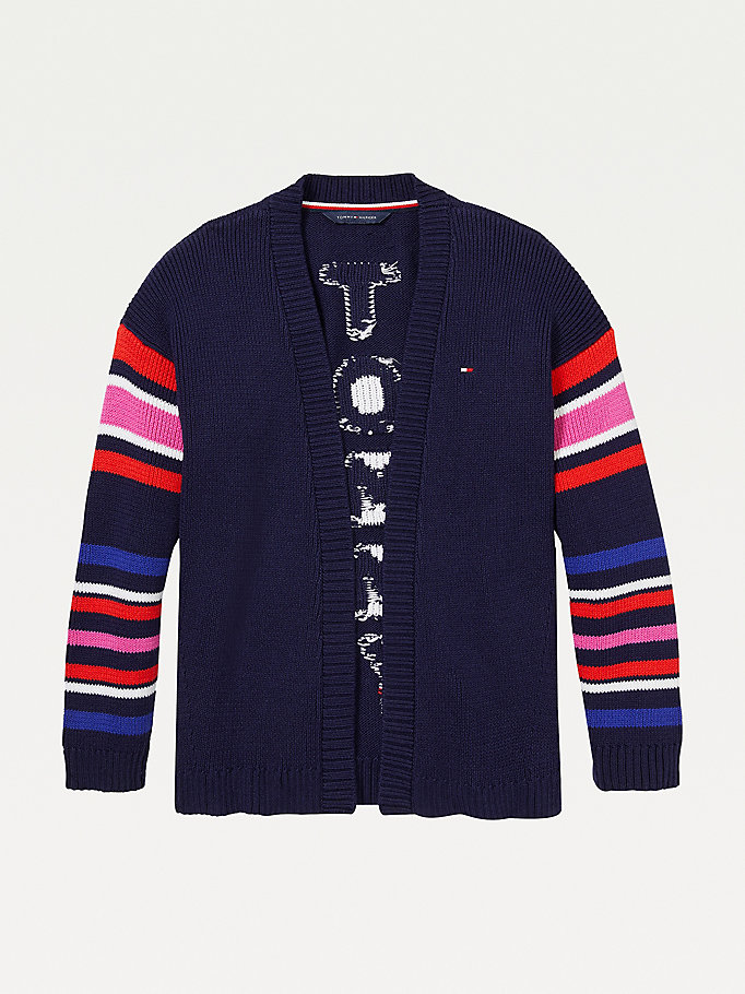 Tommy Hilfiger Adaptive Stripe Logo Skjorte Jente Blå | CDOWVY-563