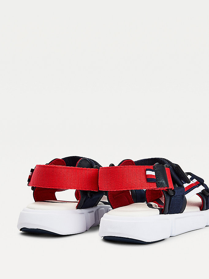 Tommy Hilfiger Adjustable Contrast Reima Sandaler Gutt Blå | PCJIWE-014