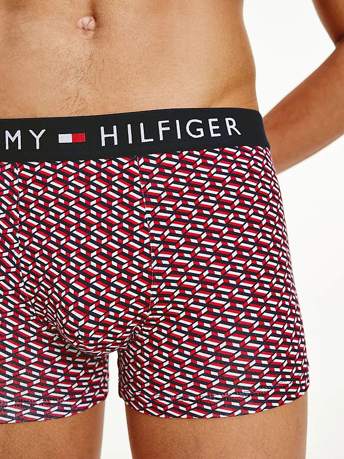 Tommy Hilfiger All-Over Print Bomull Trunks Undertøy Herre Beige | FMYPDX-158