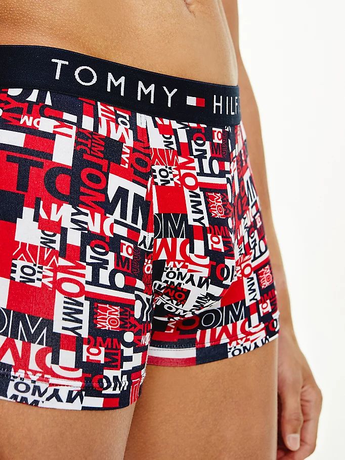 Tommy Hilfiger All-Over Print Bomull Trunks Undertøy Herre Beige | UXDZQY-875