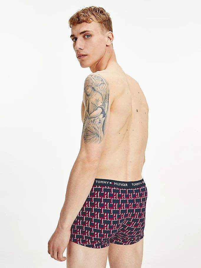 Tommy Hilfiger All-Over Print Organic Bomull Trunks Undertøy Herre Beige | JQVUOL-651