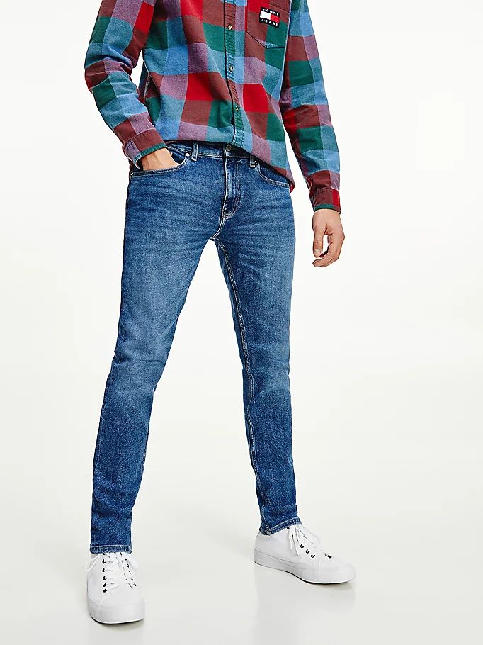 Tommy Hilfiger Austin Komfort Faded Jeans Herre Blå | ZMOUPW-849