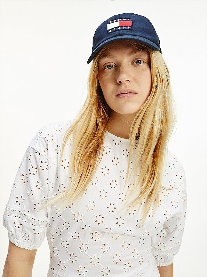 Tommy Hilfiger Badge Baseball Hatt Dame Blå | LWICAG-531