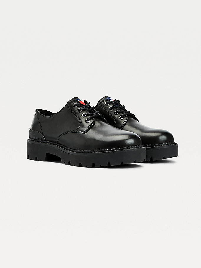 Tommy Hilfiger Badge Brogue Sko Herre Svarte | HWVRMP-805