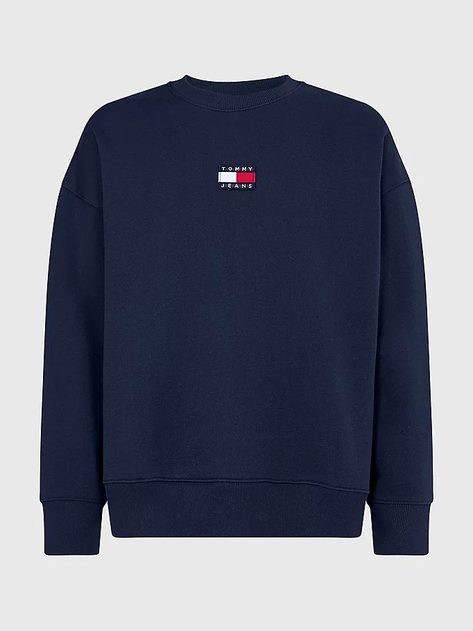 Tommy Hilfiger Badge Crew Neck Sweatshirt Herre Blå | ESXNBR-782