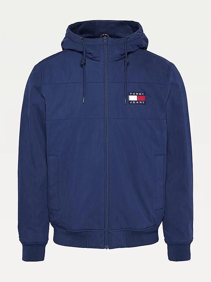 Tommy Hilfiger Badge Fleece-Forede Shell Jakke Herre Blå | FITXZQ-736