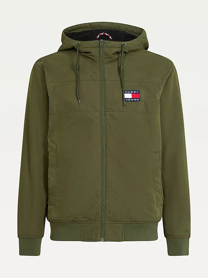 Tommy Hilfiger Badge Fleece-Forede Shell Jakke Herre Grønn | QYRANL-817