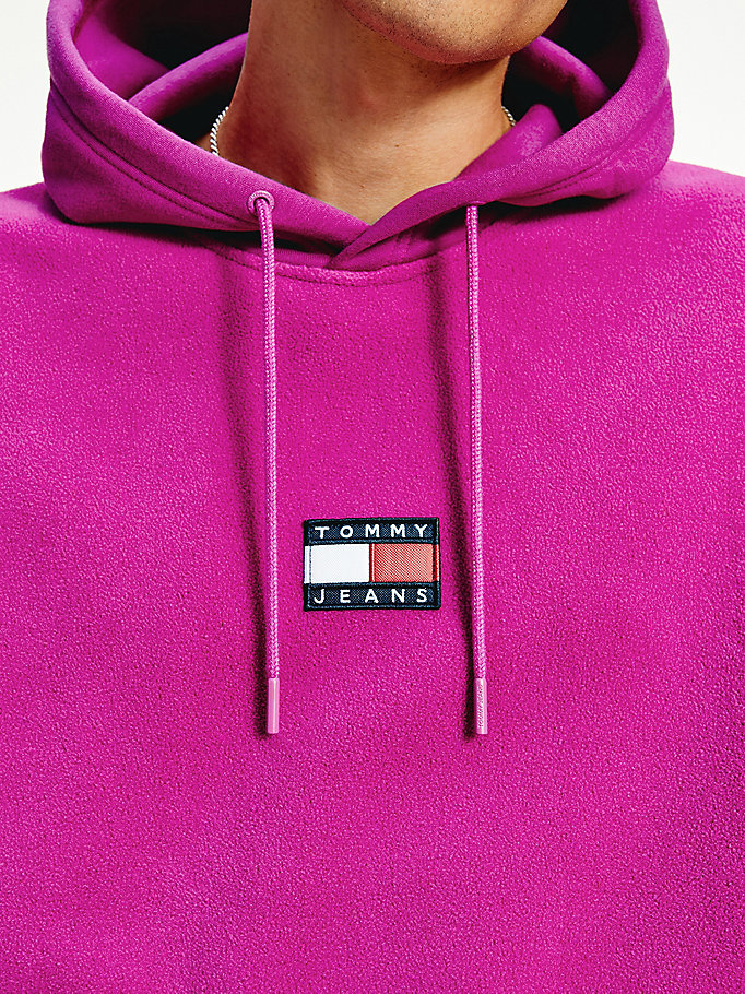 Tommy Hilfiger Badge Fleece Hettegensere Herre Lilla | ECVQFP-961