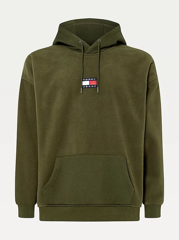 Tommy Hilfiger Badge Fleece Hettegensere Herre Grønn | PATCKQ-419