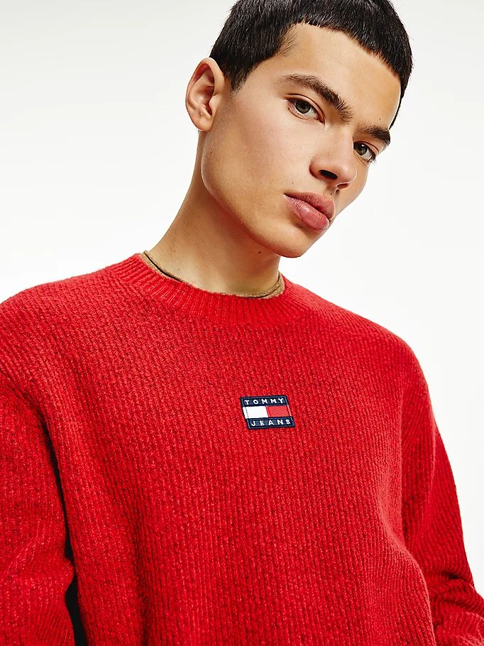 Tommy Hilfiger Badge Gensere Herre Rød | VBPUNO-437