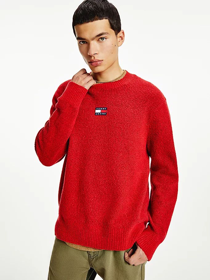 Tommy Hilfiger Badge Gensere Herre Rød | VBPUNO-437