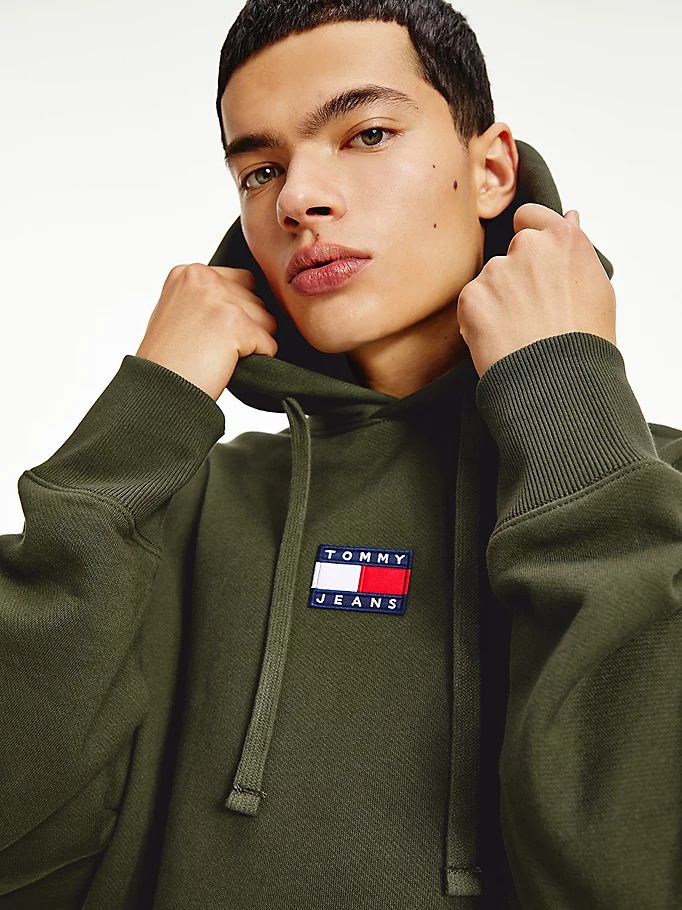 Tommy Hilfiger Badge Hettegensere Herre Grønn | FDSOVB-075