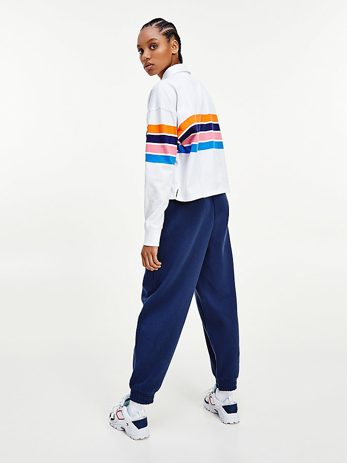 Tommy Hilfiger Badge Relaxed Fit Joggers Dame Blå | ROBLXZ-189