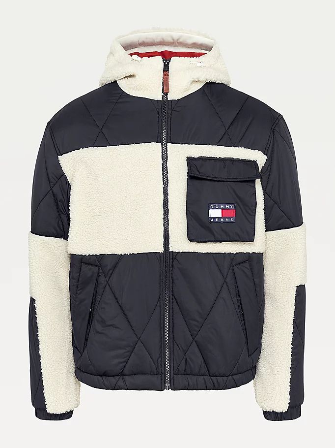 Tommy Hilfiger Badge Sherpa Jakke Herre Svarte | ALUVES-694