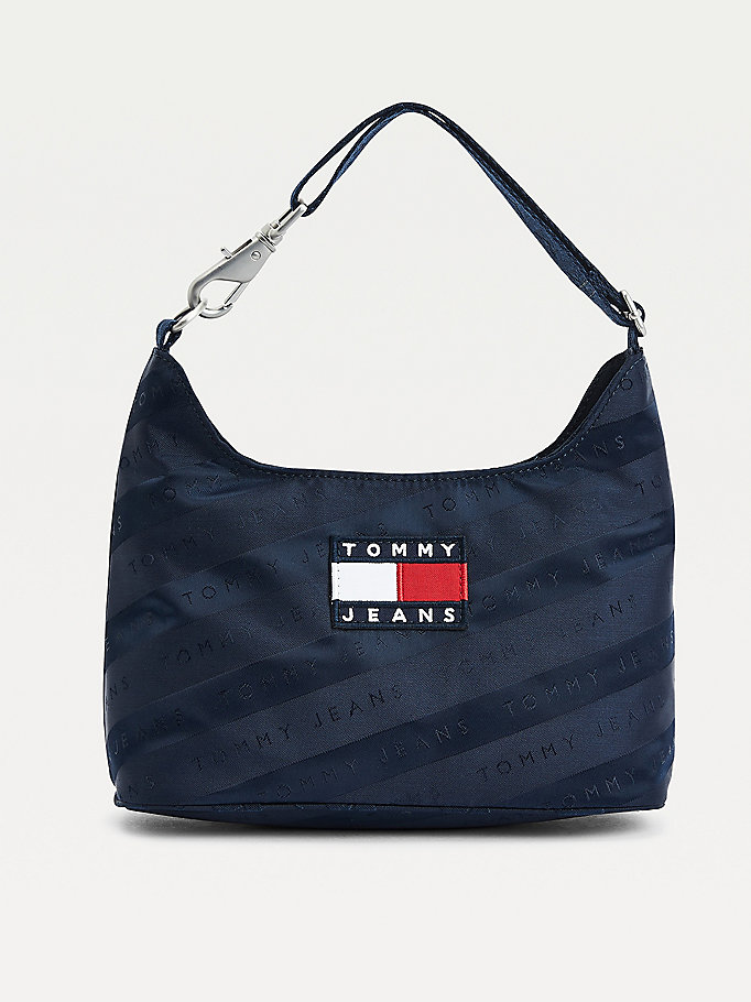 Tommy Hilfiger Badge Shoulder Bag Satchel Bag Dame Blå | TVGZDR-534