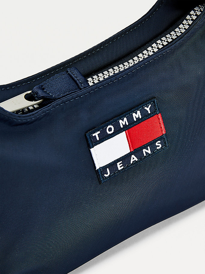 Tommy Hilfiger Badge Shoulder Bag Satchel Bag Dame Blå | WQOPSG-182