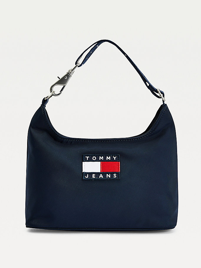 Tommy Hilfiger Badge Shoulder Bag Satchel Bag Dame Blå | WQOPSG-182