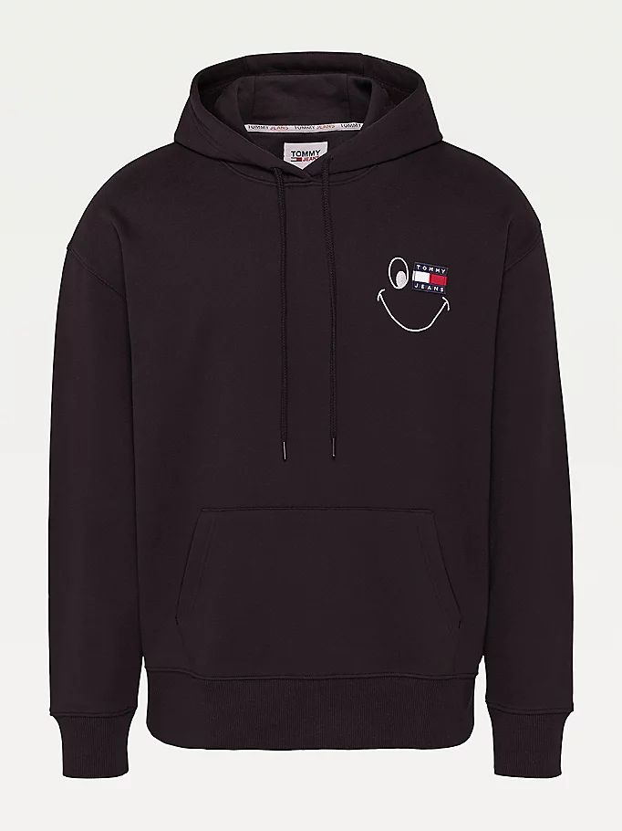 Tommy Hilfiger Badge Smiley Relaxed Fit Hettegensere Herre Svarte | ALNZUQ-402