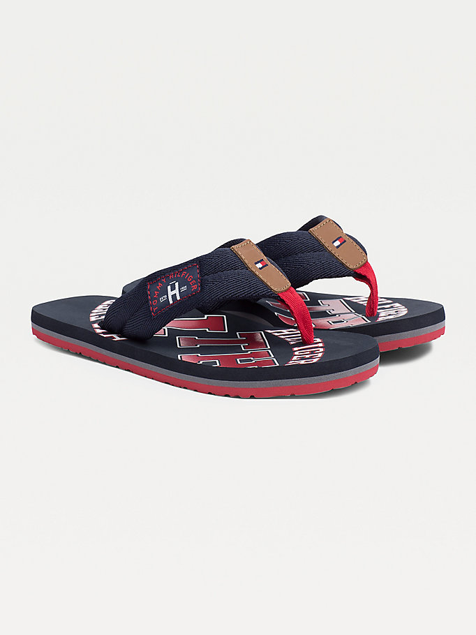 Tommy Hilfiger Beach Klipklapper Herre Blå | SHWLKP-456