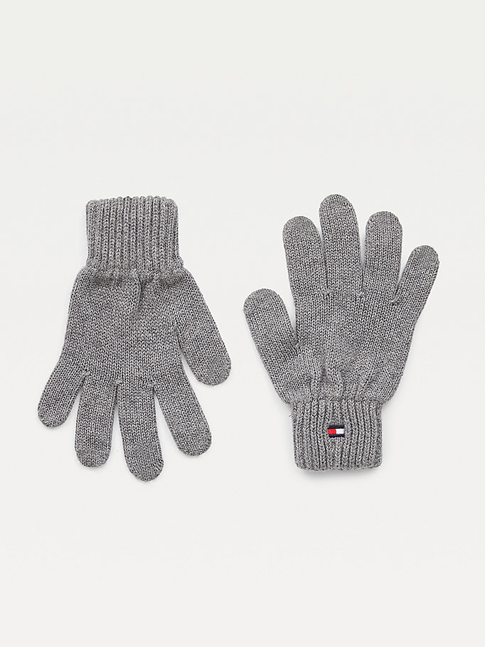 Tommy Hilfiger Beanie And Gloves Gift Set Hatt Gutt Grå | KIMSZA-327