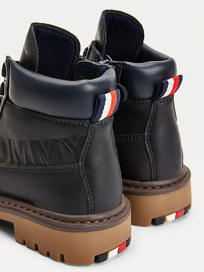 Tommy Hilfiger Blonder-Up Ed Sole Ankelstøvletter Gutt Blå | SFGZPH-435