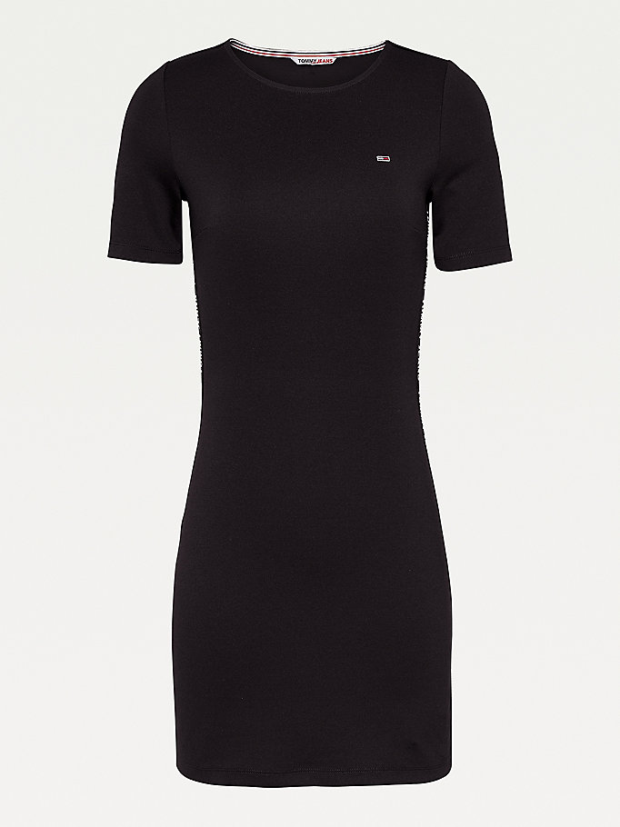 Tommy Hilfiger Bodycon Tape Kjoler Dame Svarte | WBVILR-693