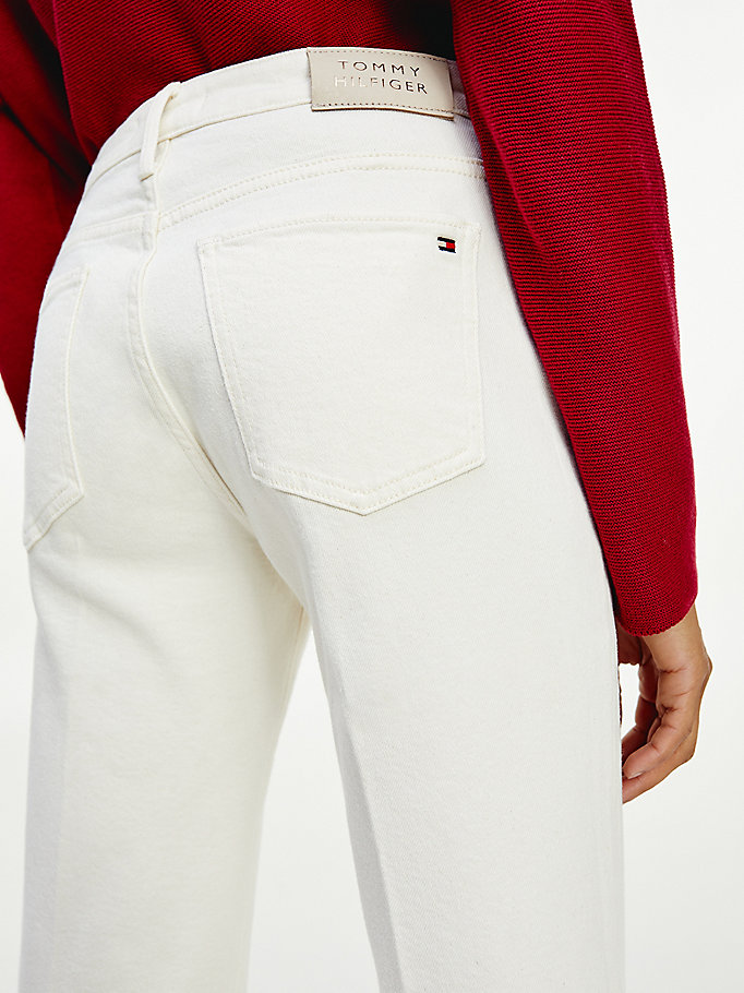 Tommy Hilfiger Bootcut Mid Rise Jeans Dame Hvite | WZAMJT-268