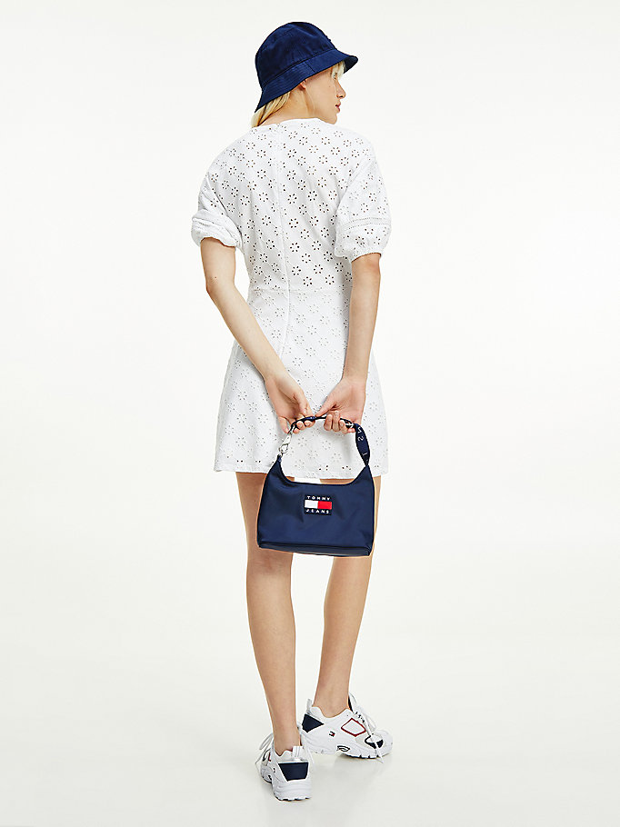 Tommy Hilfiger Broderie Anglaise Fit And Flare Kjoler Dame Hvite | IBUCOM-126