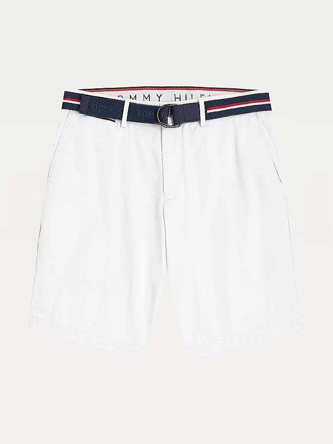 Tommy Hilfiger Brooklyn Organic Bomull Slim Fit Shorts Herre Hvite | CMTBSQ-678