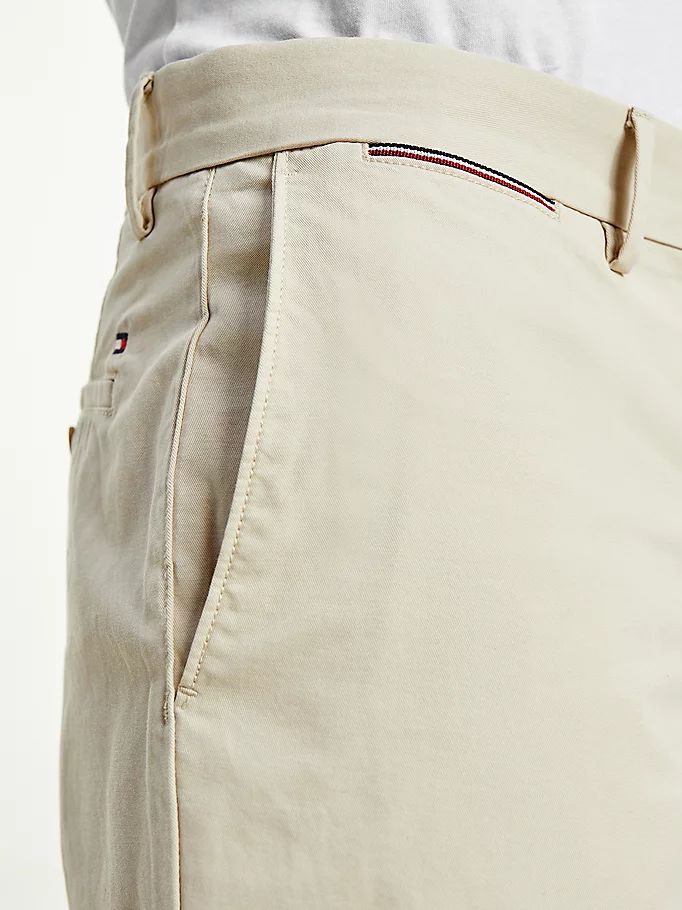 Tommy Hilfiger Brooklyn Organic Bomull Slim Fit Shorts Herre Beige | DTZFNU-258