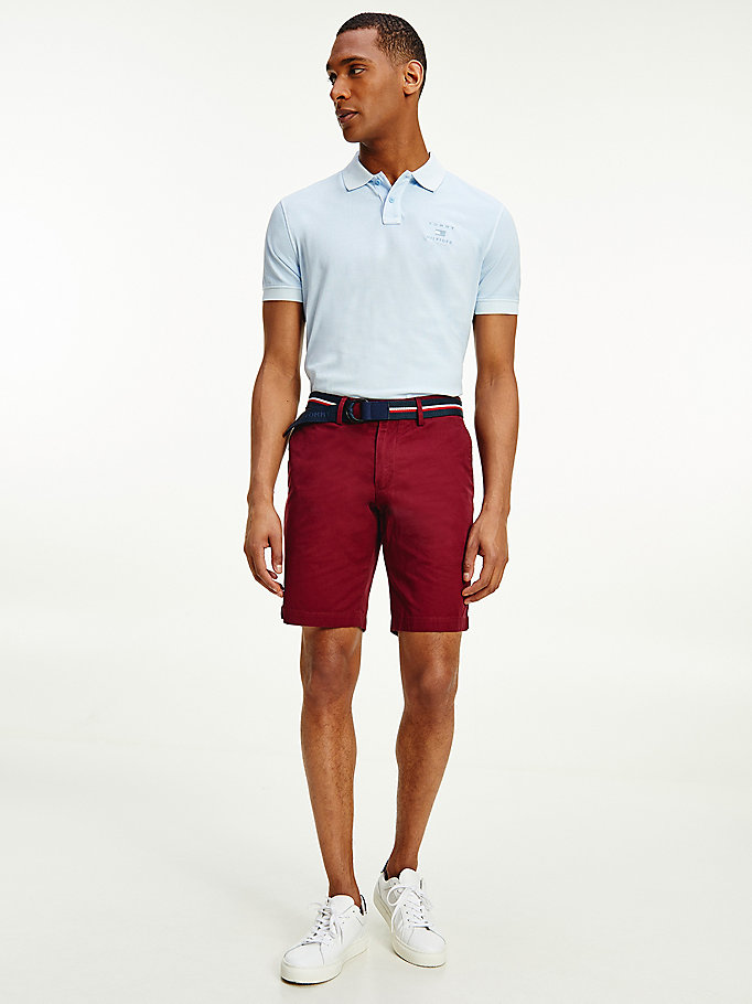 Tommy Hilfiger Brooklyn Organic Bomull Slim Fit Shorts Herre Lilla | QYRWXF-403