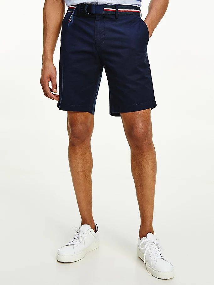 Tommy Hilfiger Brooklyn Organic Bomull Slim Fit Shorts Herre Blå | VNHCRE-237