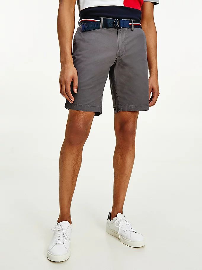 Tommy Hilfiger Brooklyn Organic Bomull Slim Fit Shorts Herre Grå | ZUPVKB-835